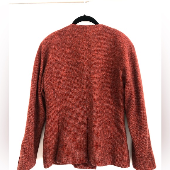 Vintage Red Black Tweed Jacket Blazer Cardigan Double Breasted by Escada 34 XS - Picture 6 of 8